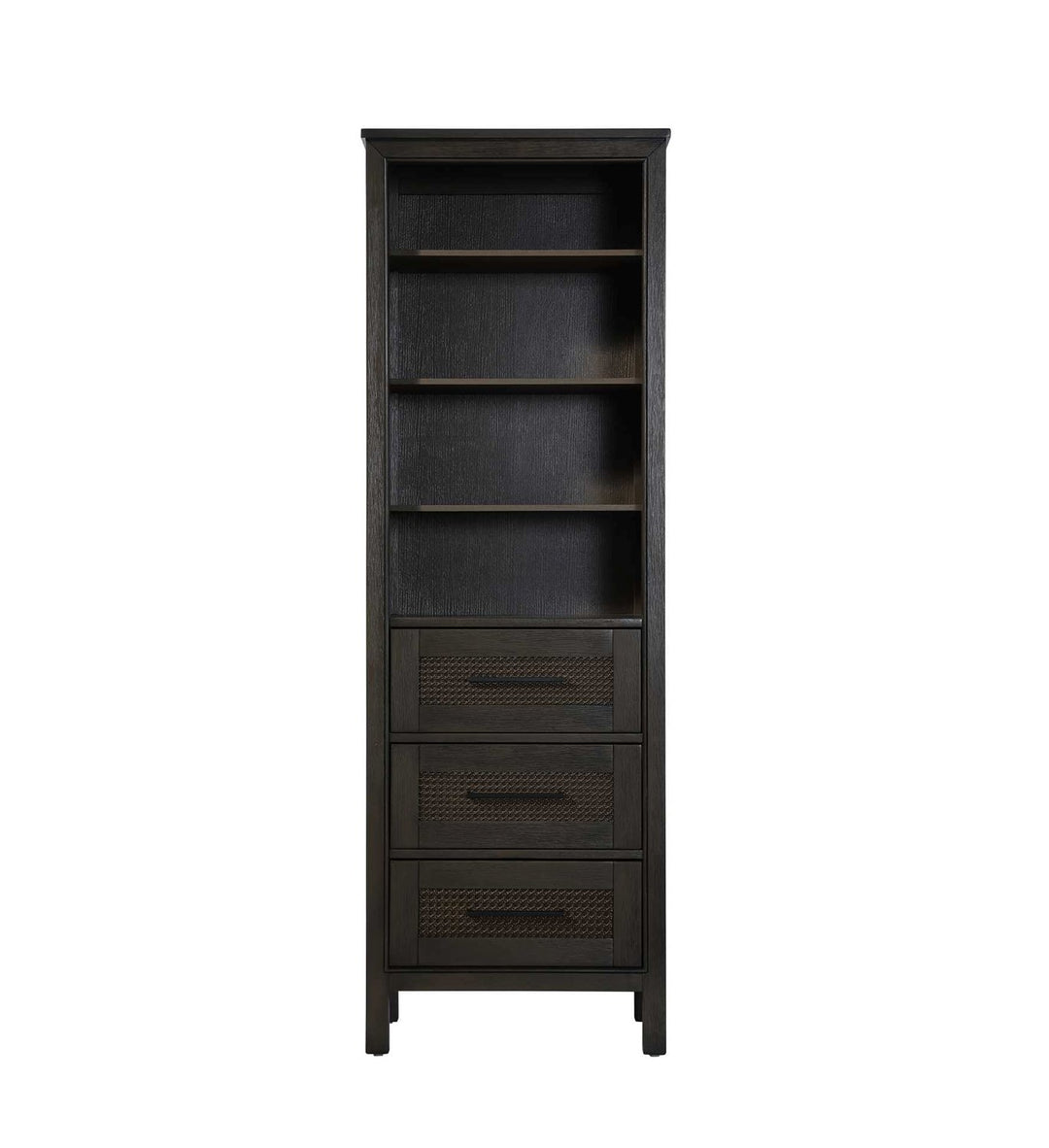 24 Inch Open Shelving Bath Storage Cabinet In Chocolate Oak by Elegant Kitchen and Bath