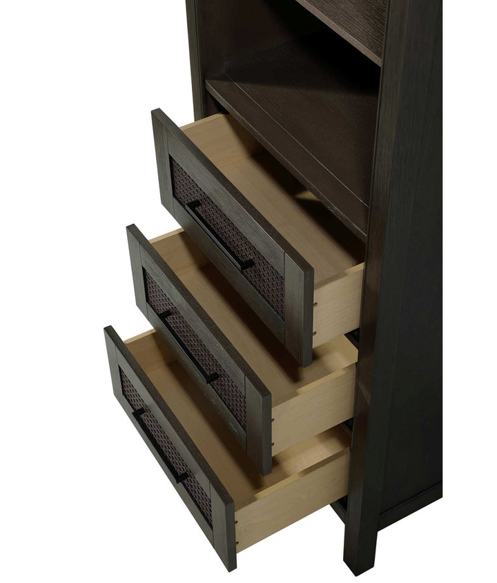 24 Inch Open Shelving Bath Storage Cabinet In Chocolate Oak
