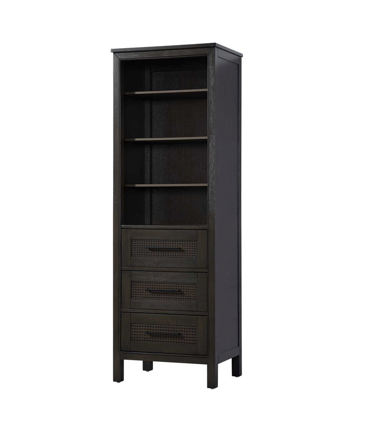 24 Inch Open Shelving Bath Storage Cabinet In Chocolate Oak
