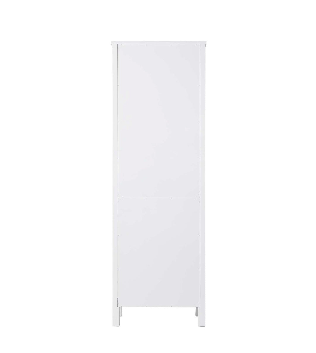 24 Inch Open Shelving Bath Storage Cabinet In White