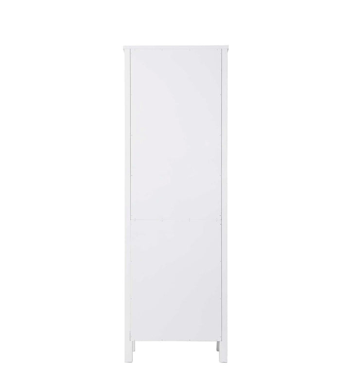 24 Inch Open Shelving Bath Storage Cabinet In White