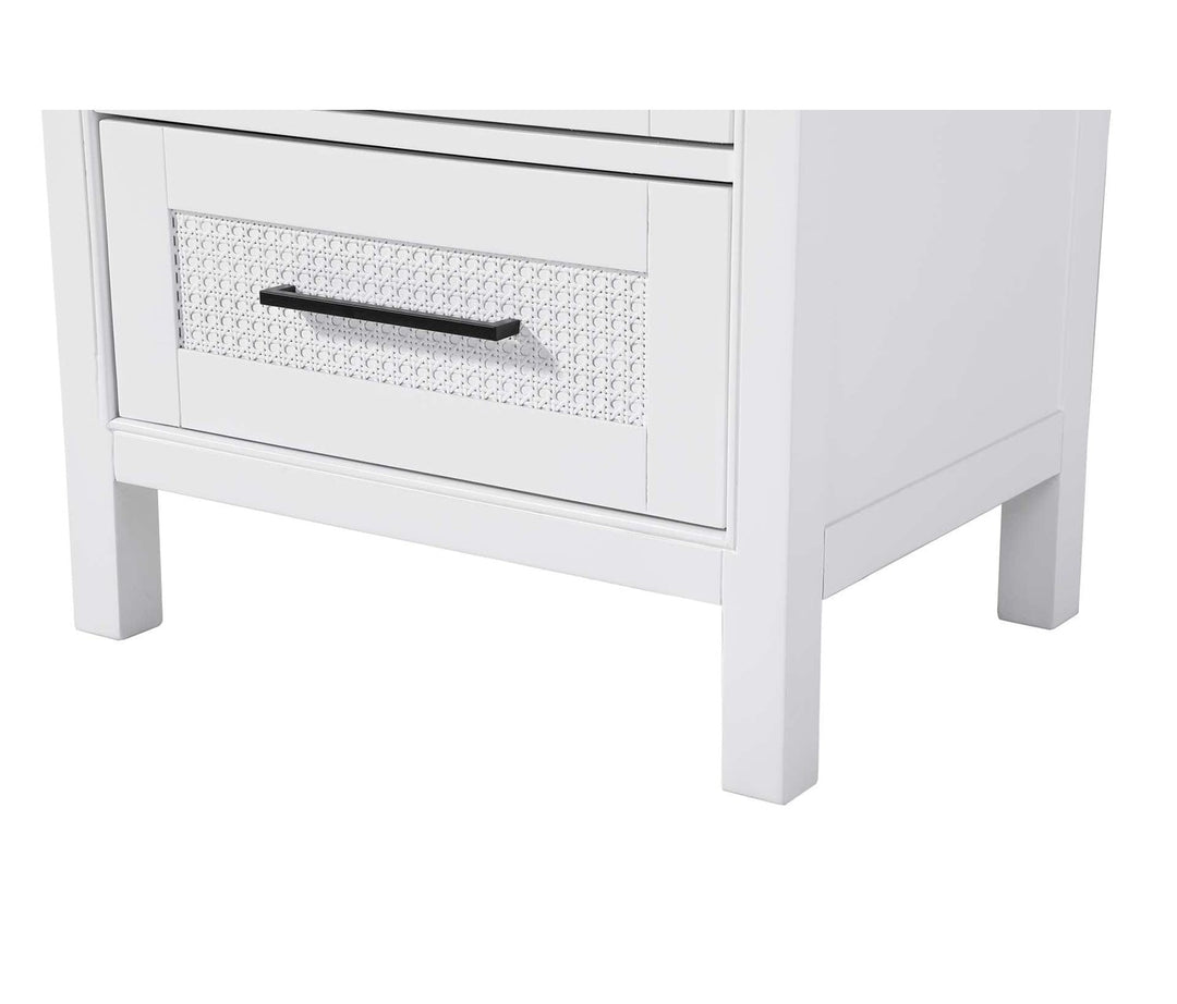 24 Inch Open Shelving Bath Storage Cabinet In White