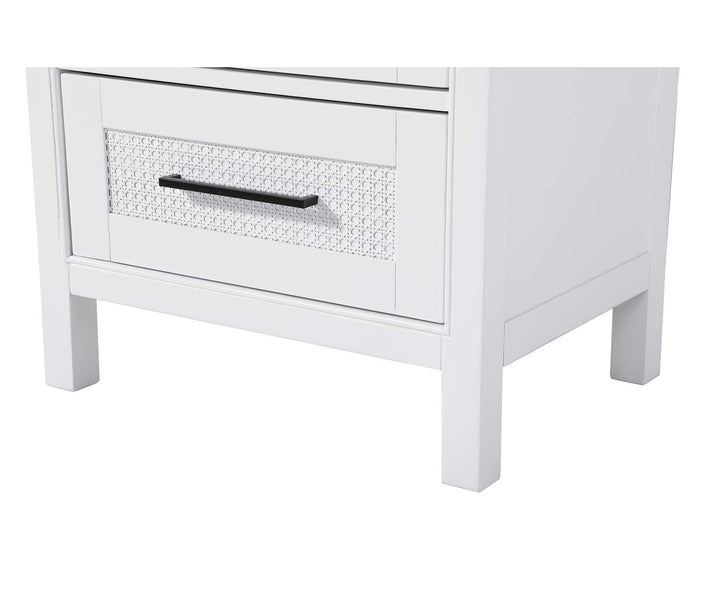 24 Inch Open Shelving Bath Storage Cabinet In White