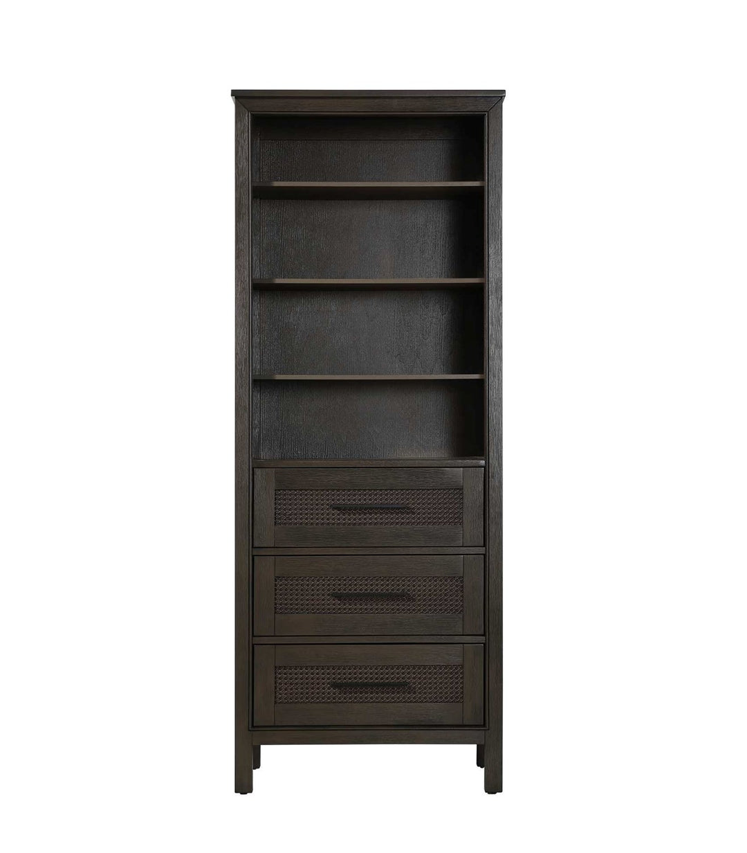 28 Inch Open Shelving Bath Storage Cabinet In Chocolate Oak by Elegant Kitchen and Bath
