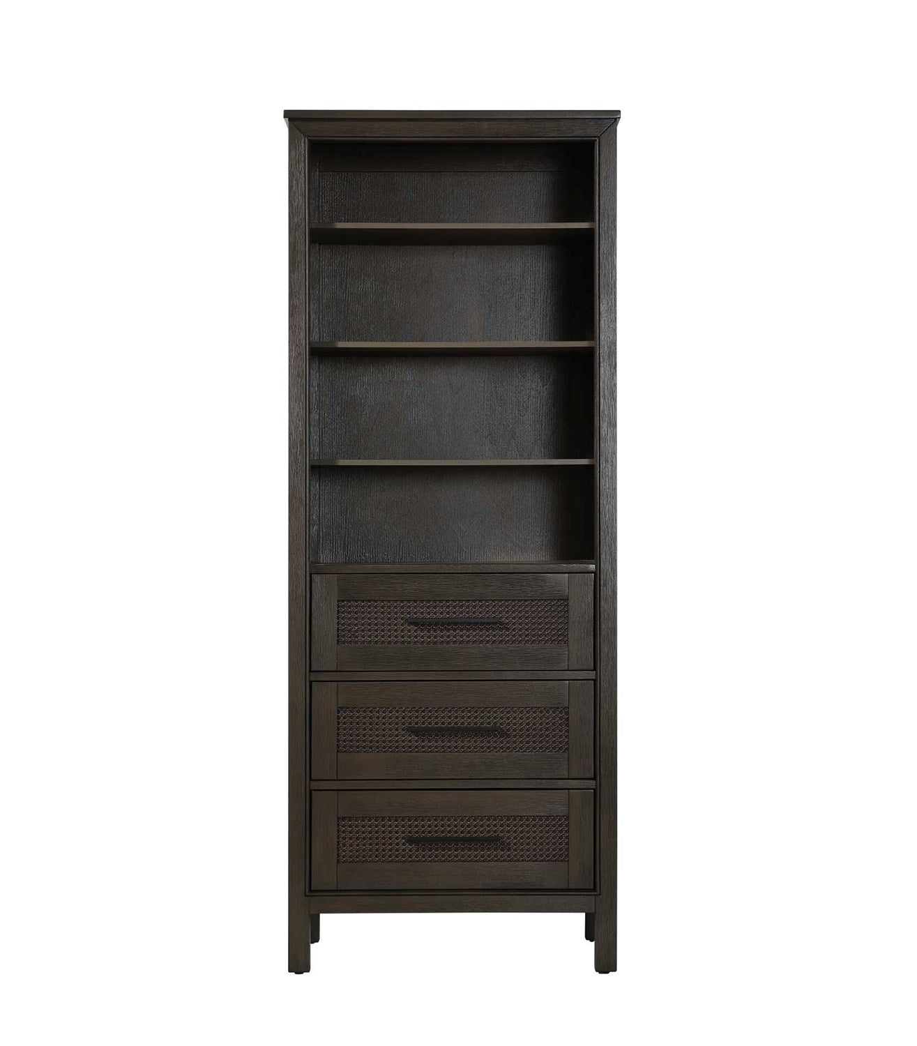 28 Inch Open Shelving Bath Storage Cabinet In Chocolate Oak by Elegant Kitchen and Bath
