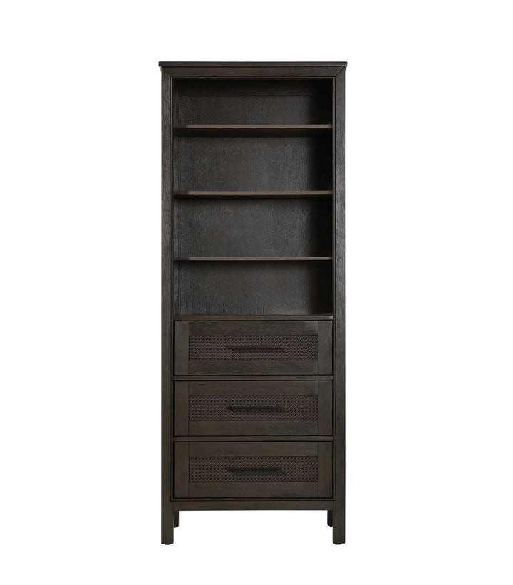 28 Inch Open Shelving Bath Storage Cabinet In Chocolate Oak by Elegant Kitchen and Bath