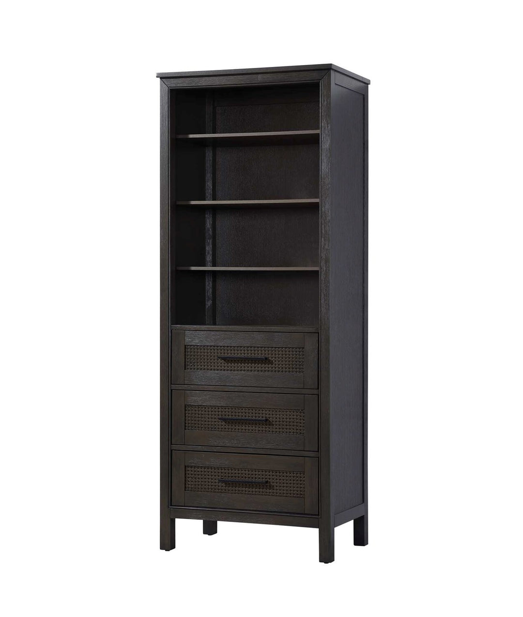 28 Inch Open Shelving Bath Storage Cabinet In Chocolate Oak
