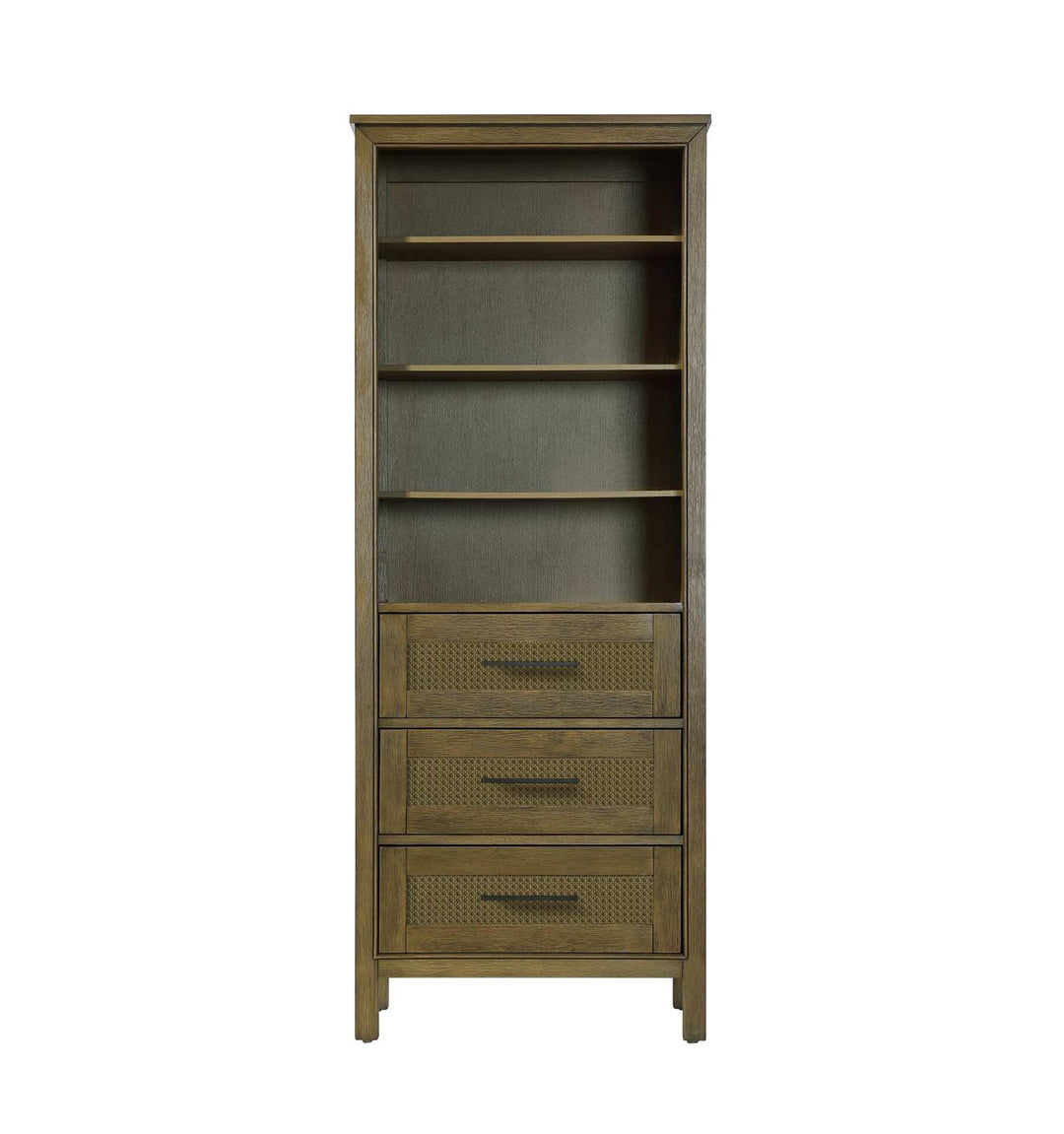 28 Inch Open Shelving Bath Storage Cabinet In Hazel Oak by Elegant Kitchen and Bath