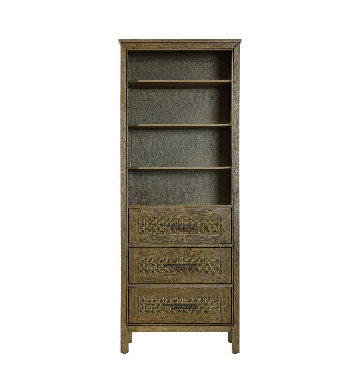 28 Inch Open Shelving Bath Storage Cabinet In Hazel Oak by Elegant Kitchen and Bath