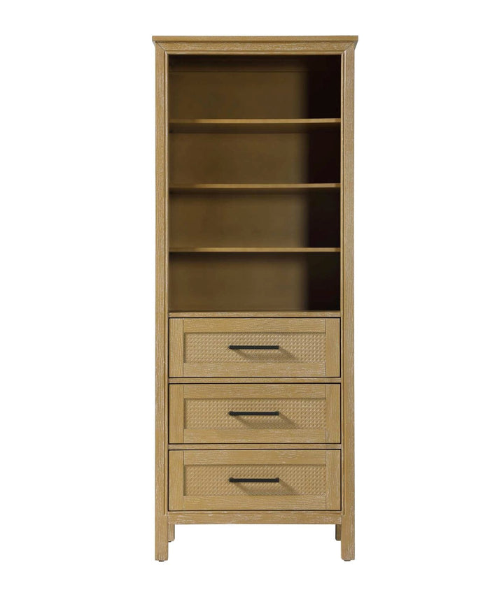 28 Inch Open Shelving Bath Storage Cabinet In Linen Oak by Elegant Kitchen and Bath