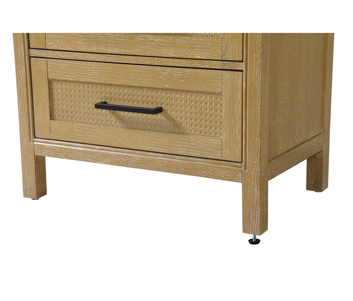 28 Inch Open Shelving Bath Storage Cabinet In Linen Oak