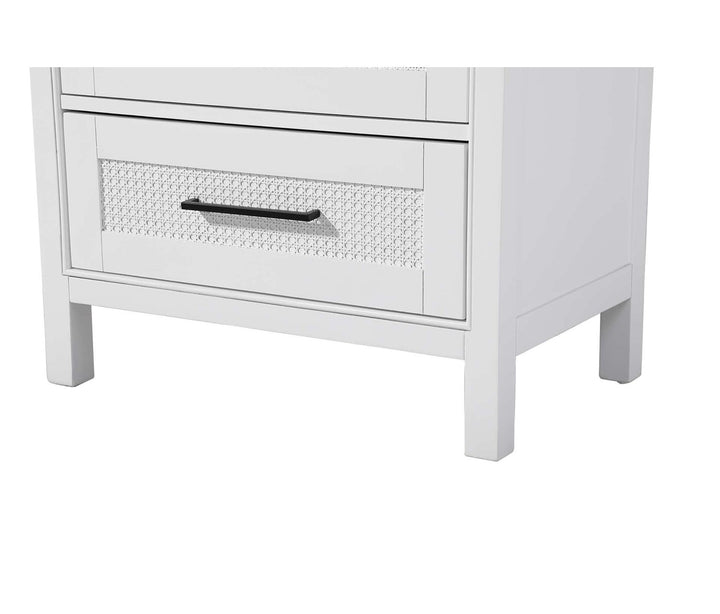 28 Inch Open Shelving Bath Storage Cabinet In White
