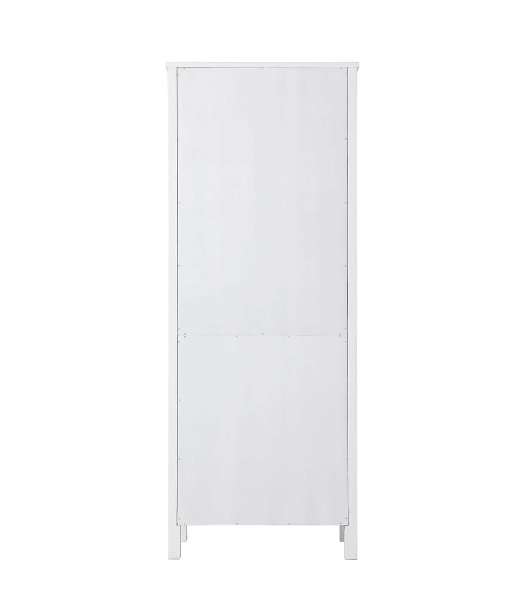 28 Inch Open Shelving Bath Storage Cabinet In White