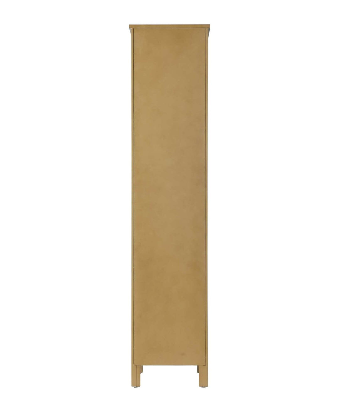 16 Inch Bath Storage Glass Cabinet In Linen Oak