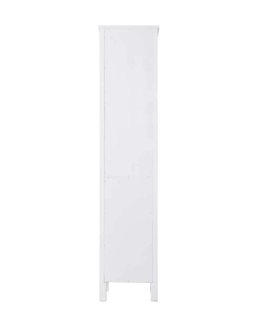 16 Inch Bath Storage Glass Cabinet In White