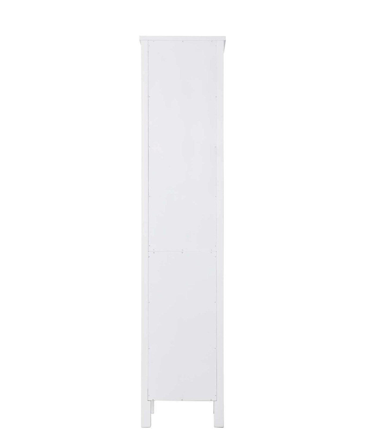 16 Inch Bath Storage Glass Cabinet In White