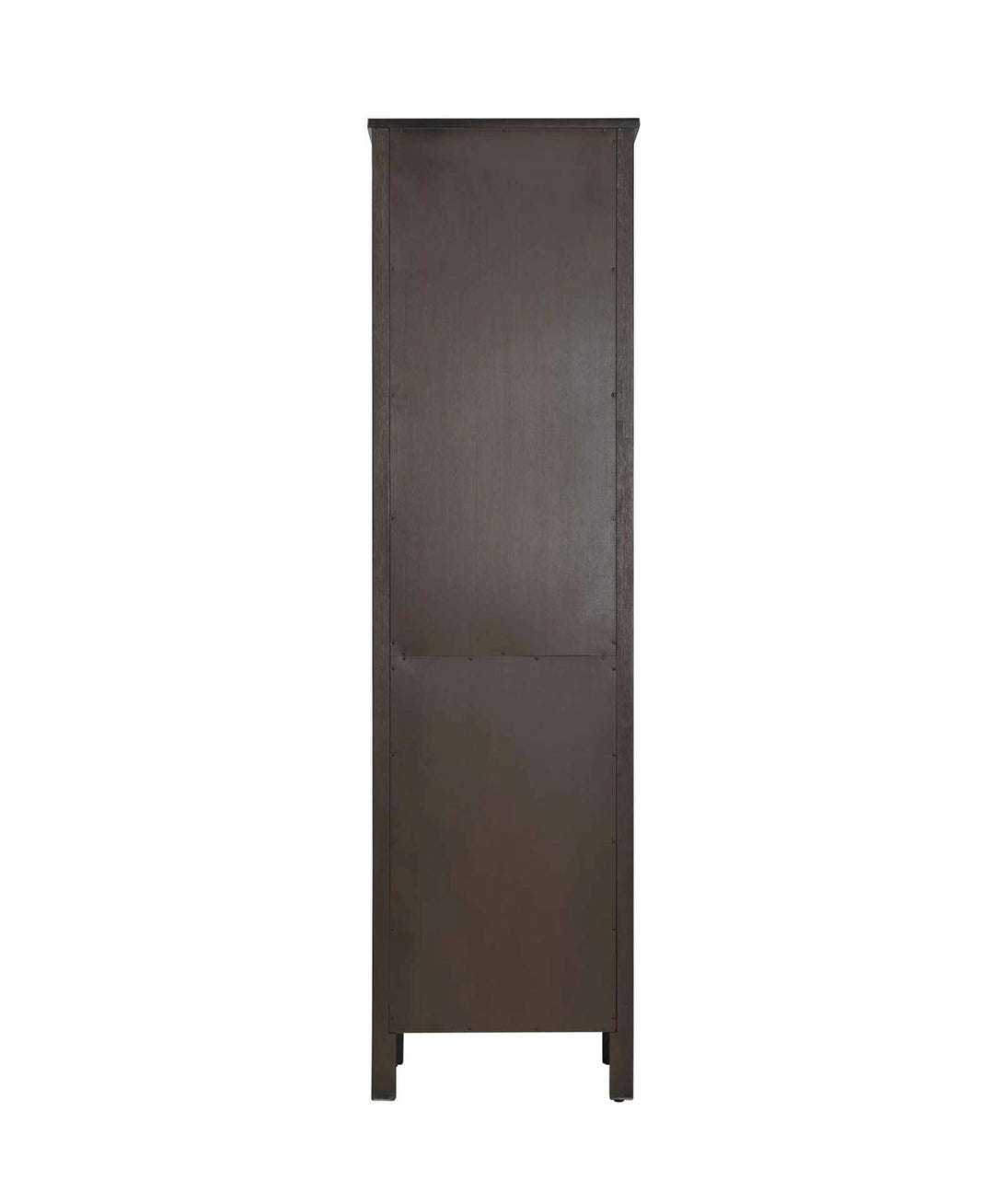 20 Inch Bath Storage Glass Cabinet In Chocolate Oak