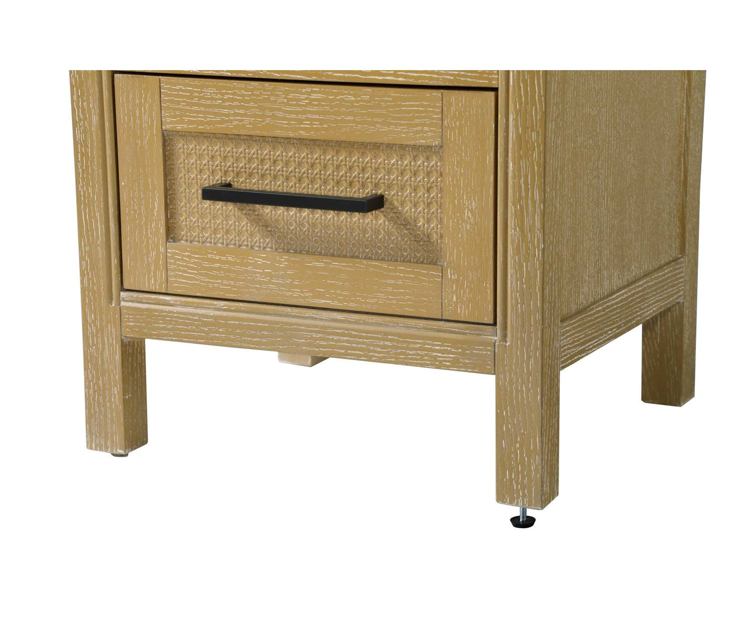 20 Inch Bath Storage Glass Cabinet In Linen Oak