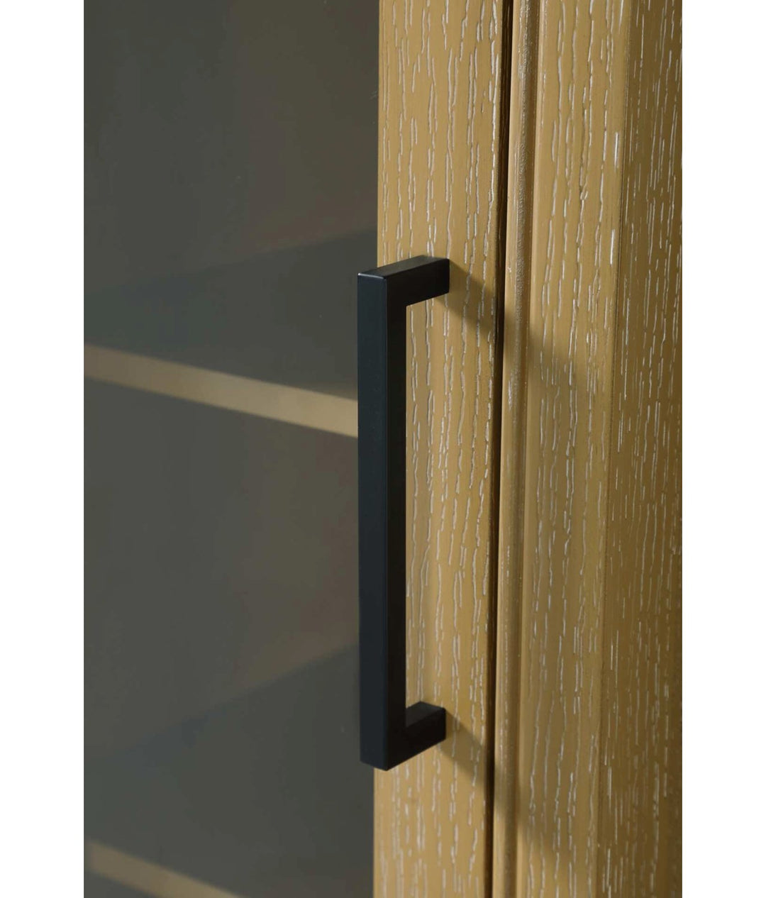 20 Inch Bath Storage Glass Cabinet In Linen Oak