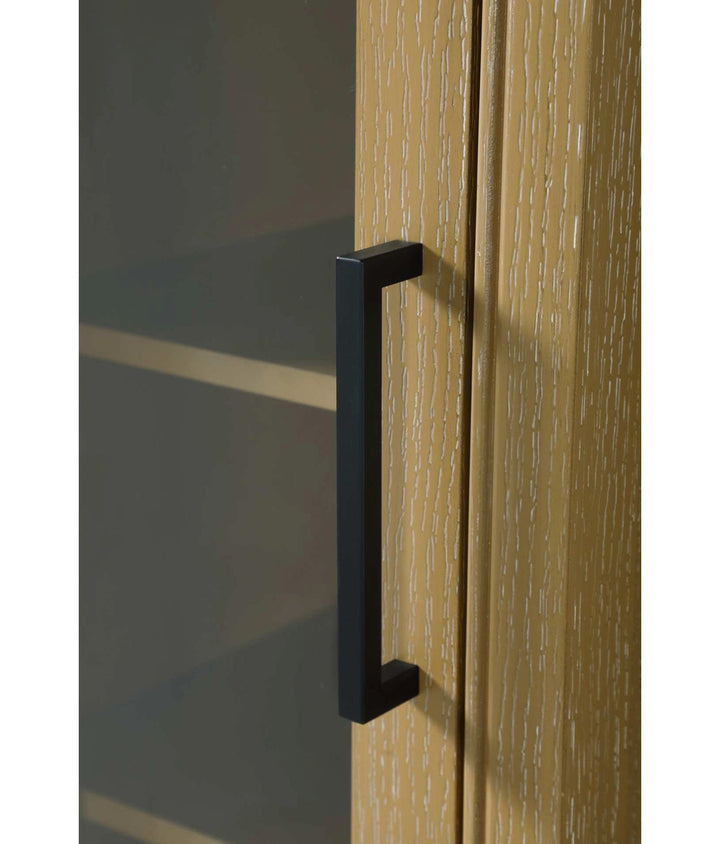 20 Inch Bath Storage Glass Cabinet In Linen Oak