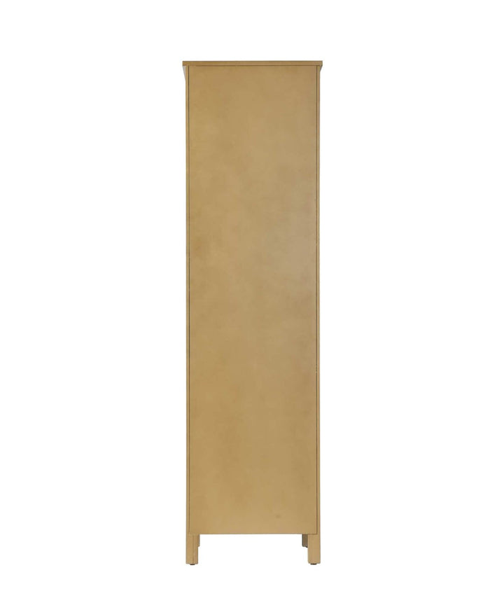 20 Inch Bath Storage Glass Cabinet In Linen Oak
