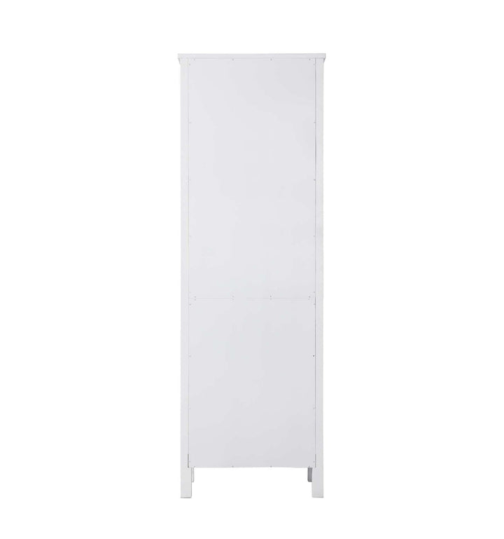 24 Inch Bath Storage Glass Cabinet In White