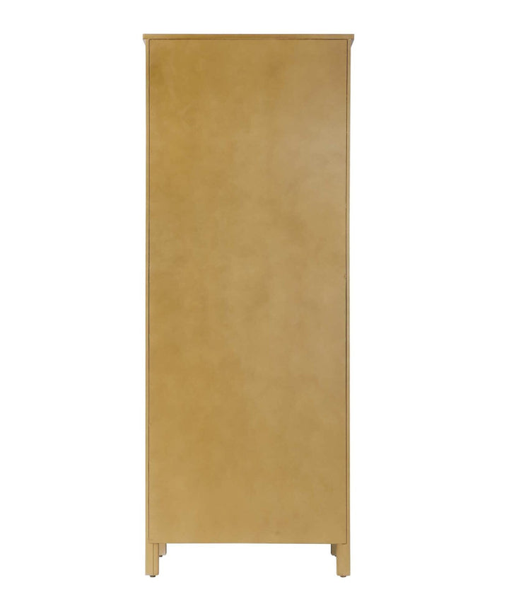 28 Inch Bath Storage Glass Cabinet In Linen Oak