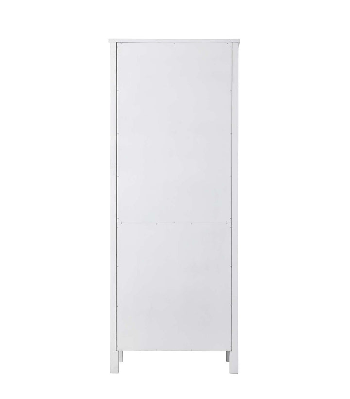 28 Inch Bath Storage Glass Cabinet In White