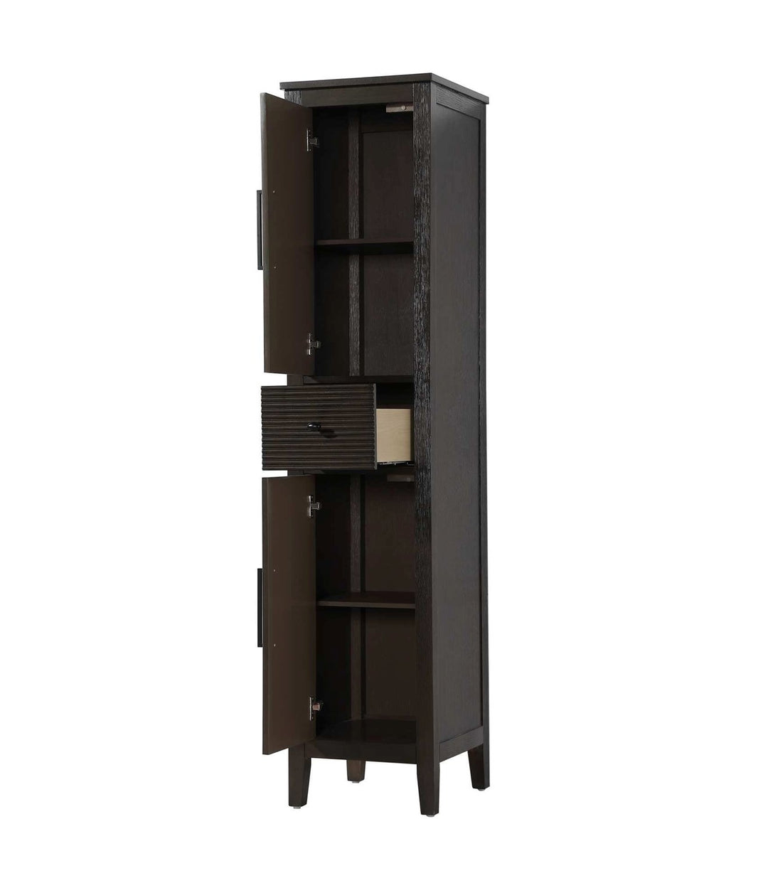 16 Inch Bath Storage Cabinet In Chocolate Oak