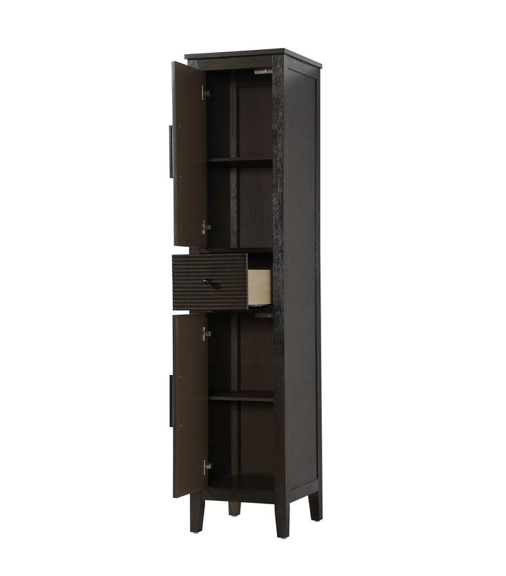 16 Inch Bath Storage Cabinet In Chocolate Oak
