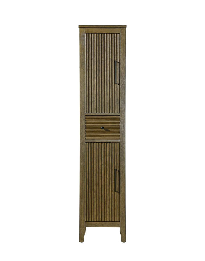16 Inch Bath Storage Cabinet In Hazel Oak by Elegant Kitchen and Bath