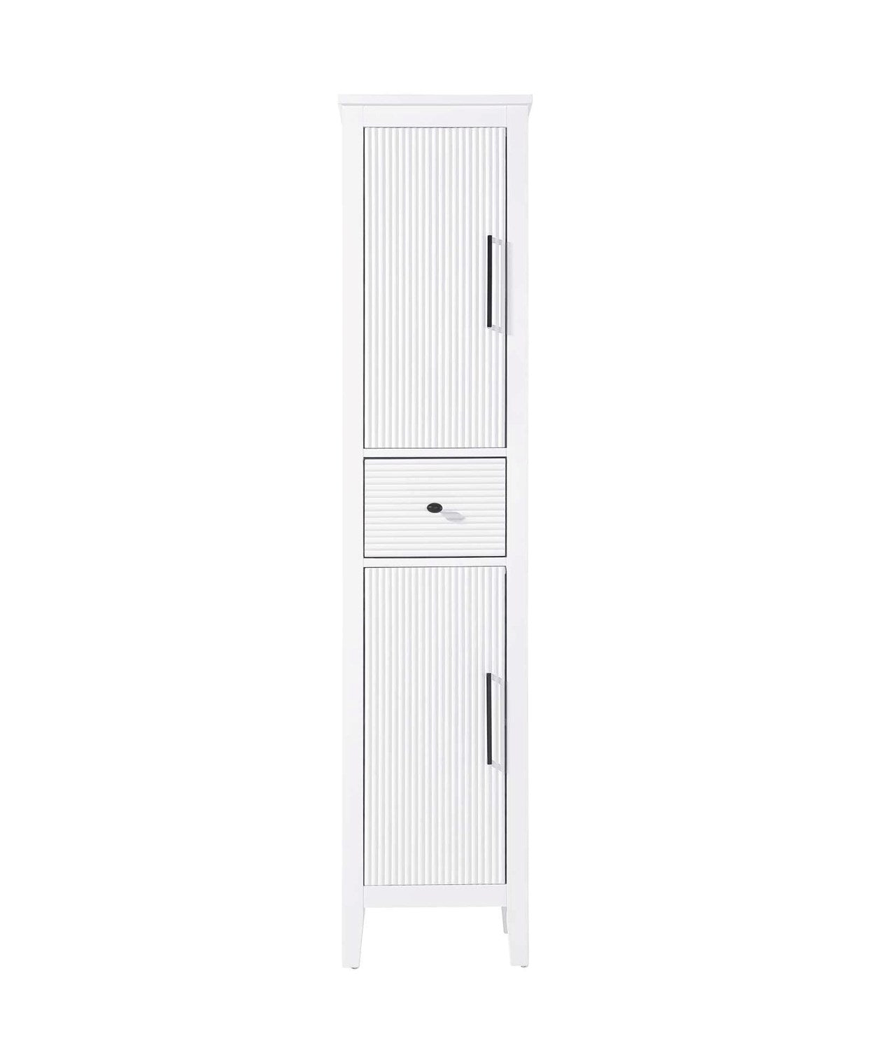 16 Inch Bath Storage Cabinet In White by Elegant Kitchen and Bath