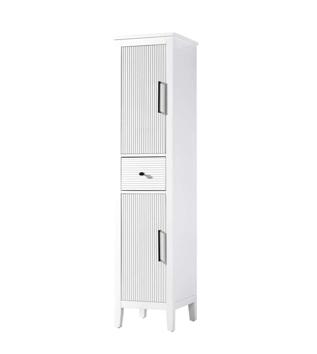 16 Inch Bath Storage Cabinet In White