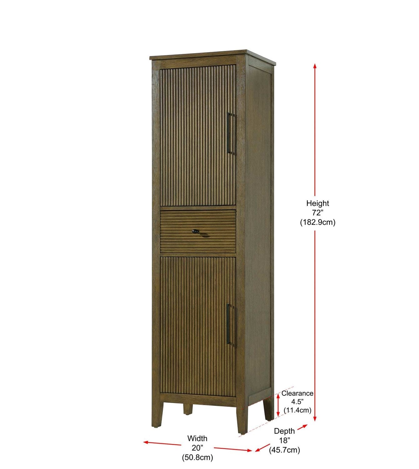 20 Inch Bath Storage Cabinet In Hazel Oak