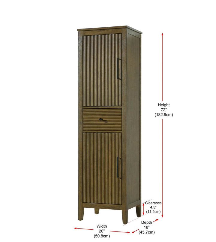 20 Inch Bath Storage Cabinet In Hazel Oak