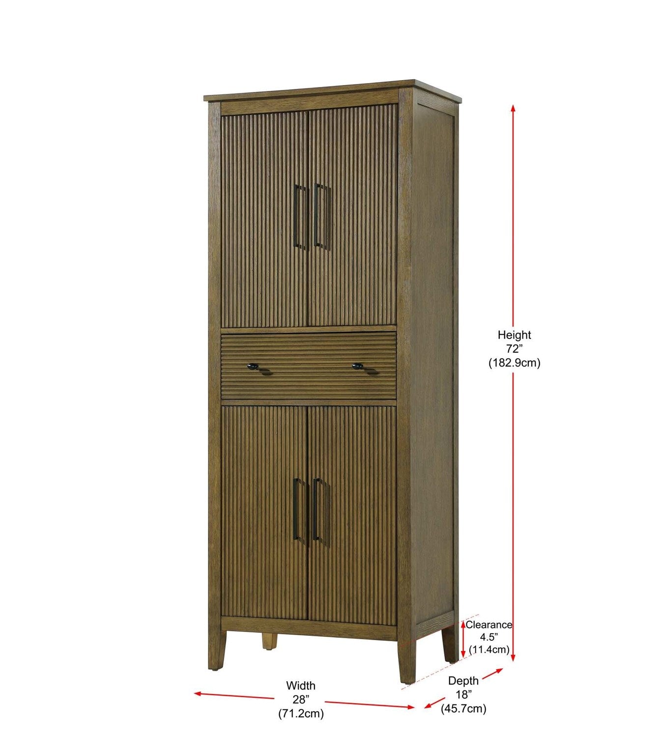 28 Inch Bath Storage Cabinet In Hazel Oak