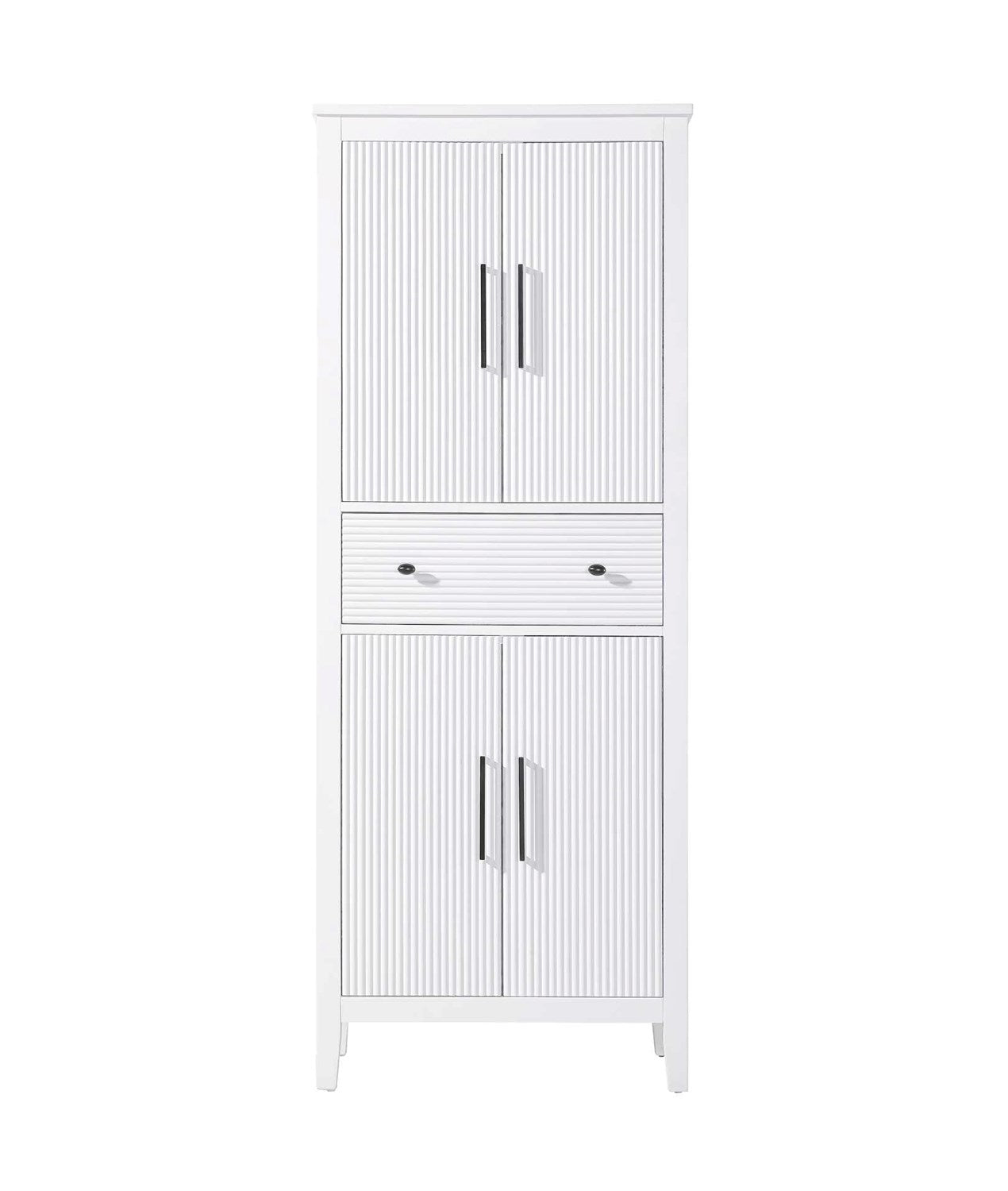 28 Inch Bath Storage Cabinet In White by Elegant Kitchen and Bath