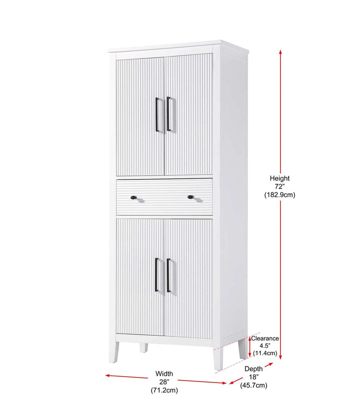 28 Inch Bath Storage Cabinet In White