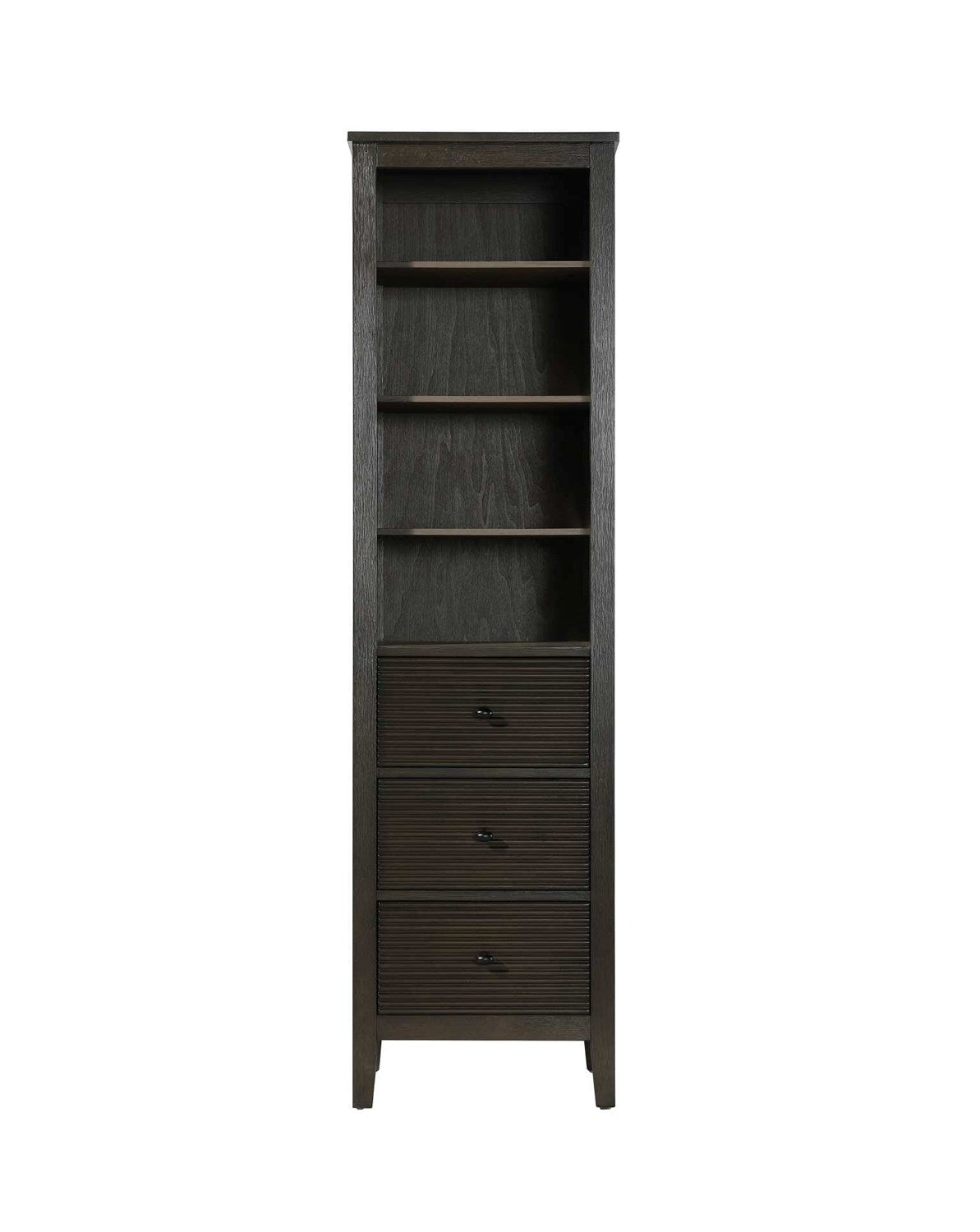 20 Inch Open Shelving Bath Storage Cabinet In Chocolate Oak by Elegant Kitchen and Bath