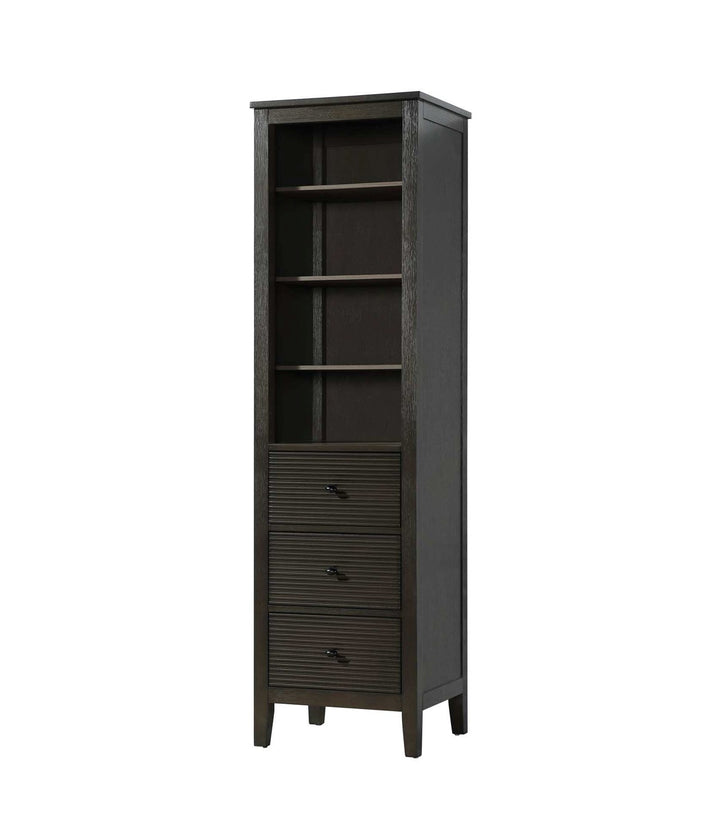 20 Inch Open Shelving Bath Storage Cabinet In Chocolate Oak
