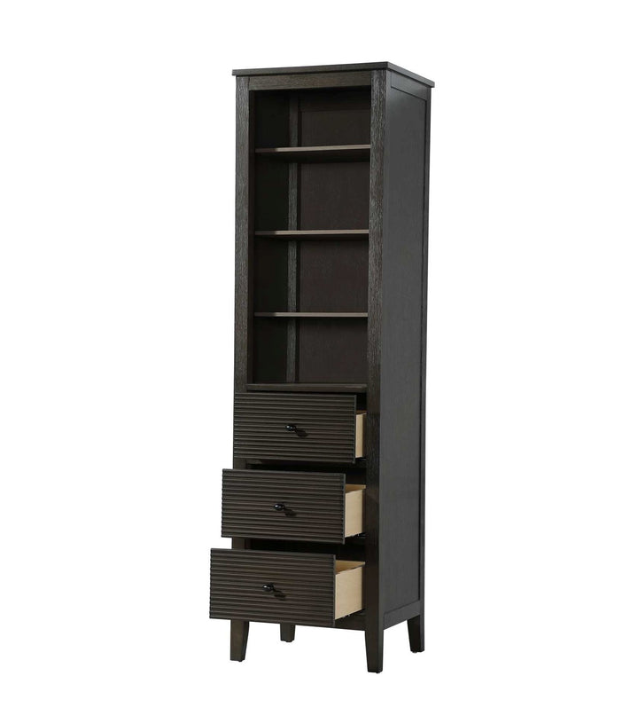 20 Inch Open Shelving Bath Storage Cabinet In Chocolate Oak
