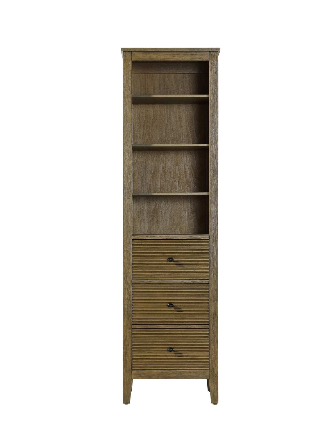 20 Inch Open Shelving Bath Storage Cabinet In Hazel Oak by Elegant Kitchen and Bath