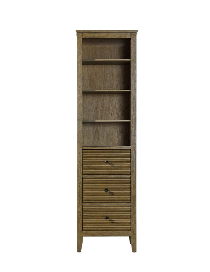 20 Inch Open Shelving Bath Storage Cabinet In Hazel Oak by Elegant Kitchen and Bath