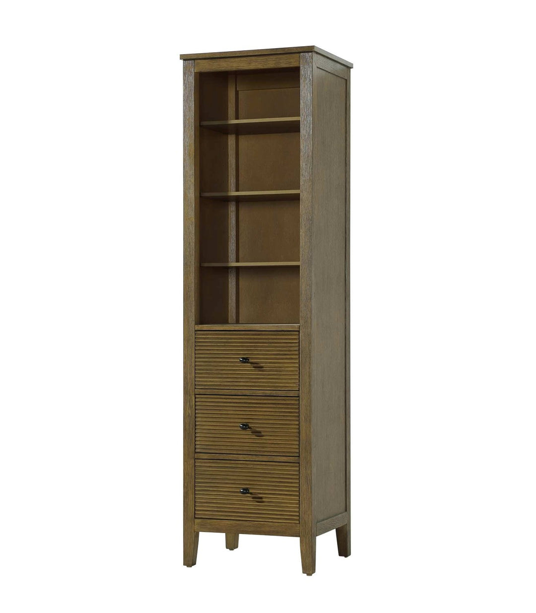 20 Inch Open Shelving Bath Storage Cabinet In Hazel Oak