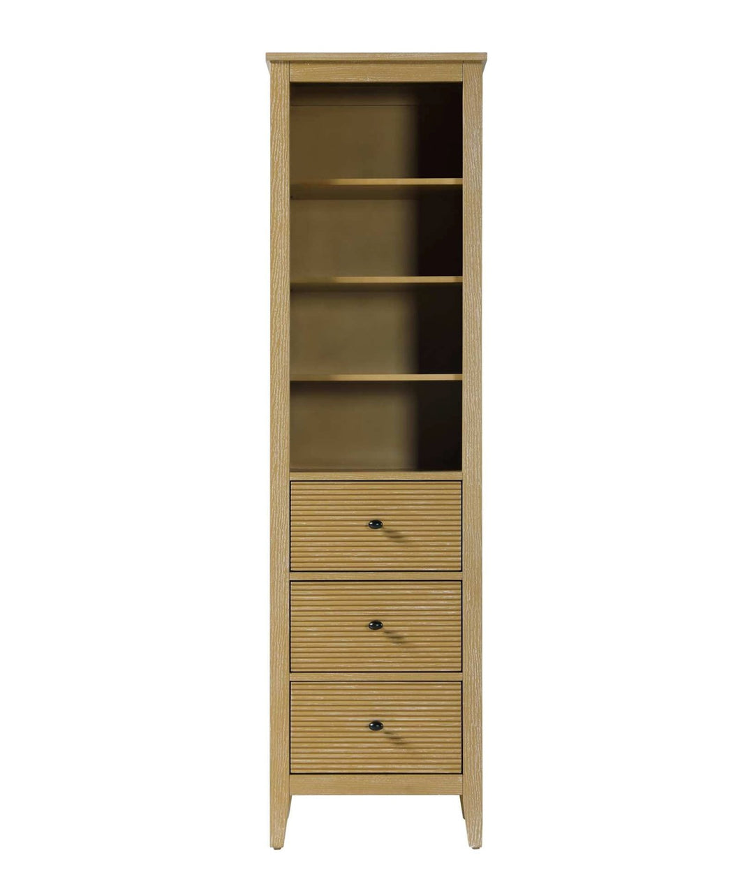 20 Inch Open Shelving Bath Storage Cabinet In Linen Oak by Elegant Kitchen and Bath