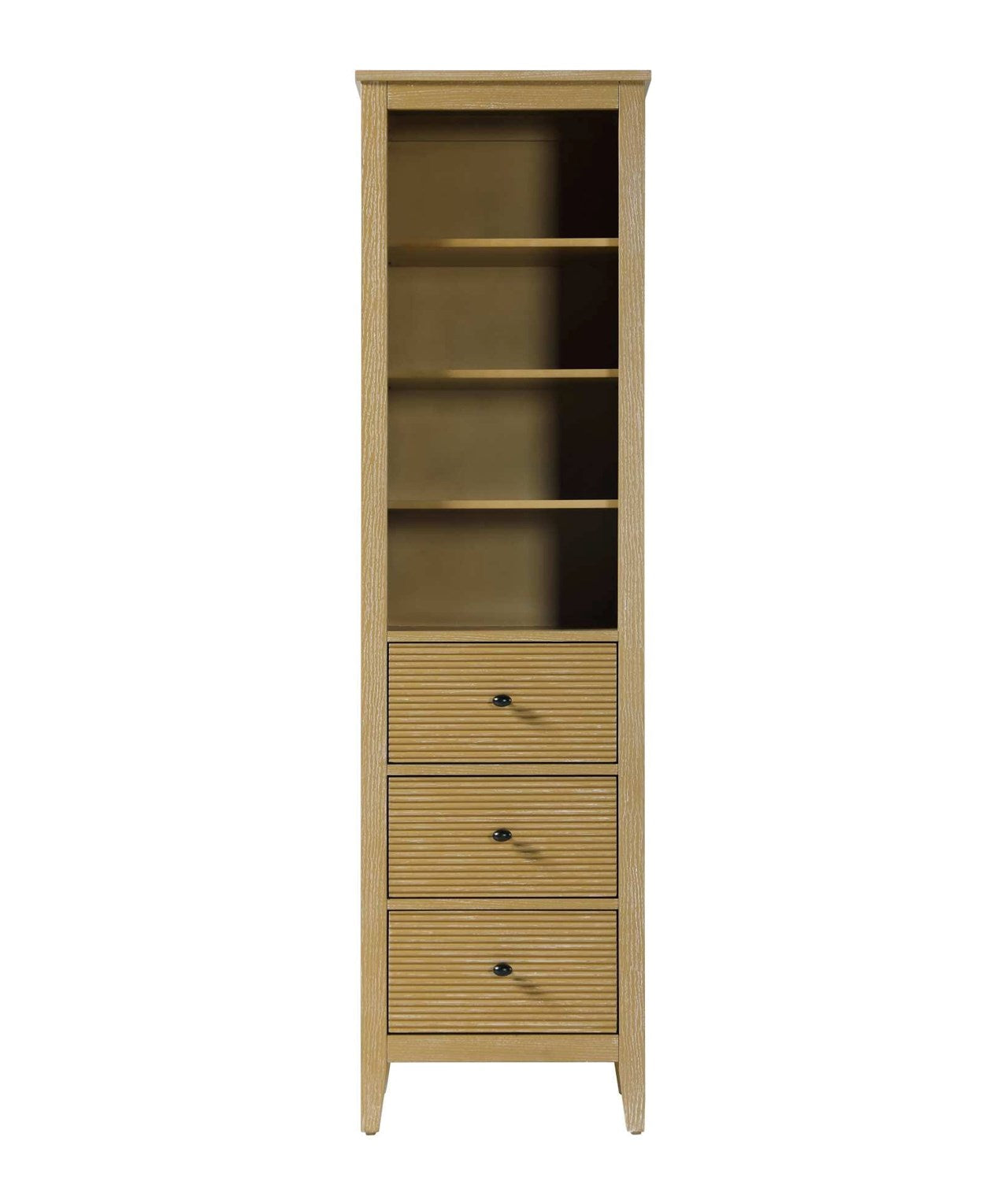 20 Inch Open Shelving Bath Storage Cabinet In Linen Oak by Elegant Kitchen and Bath