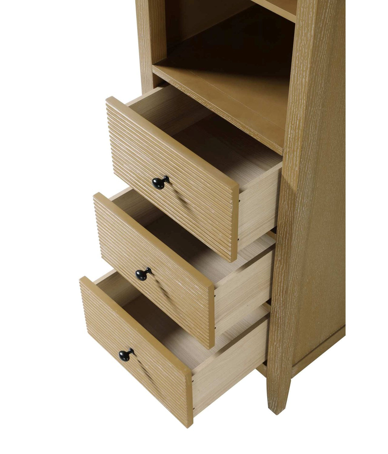 20 Inch Open Shelving Bath Storage Cabinet In Linen Oak