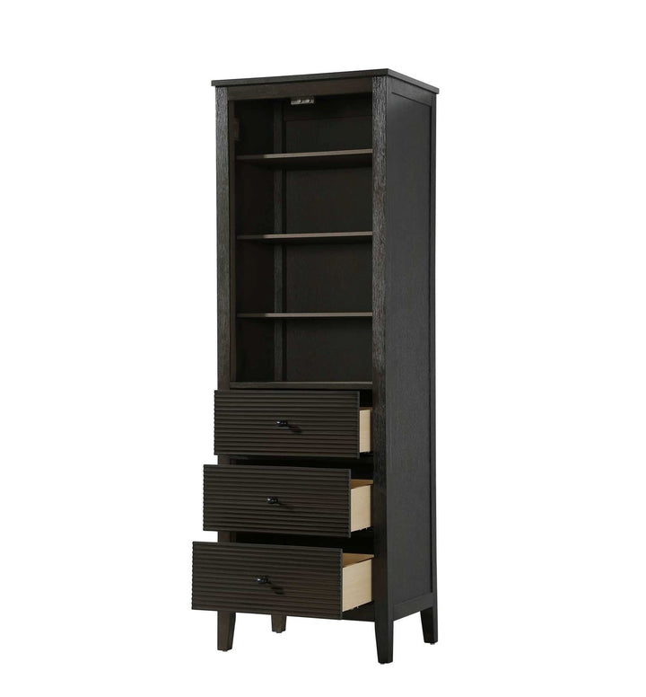 24 Inch Open Shelving Bath Storage Cabinet In Chocolate Oak