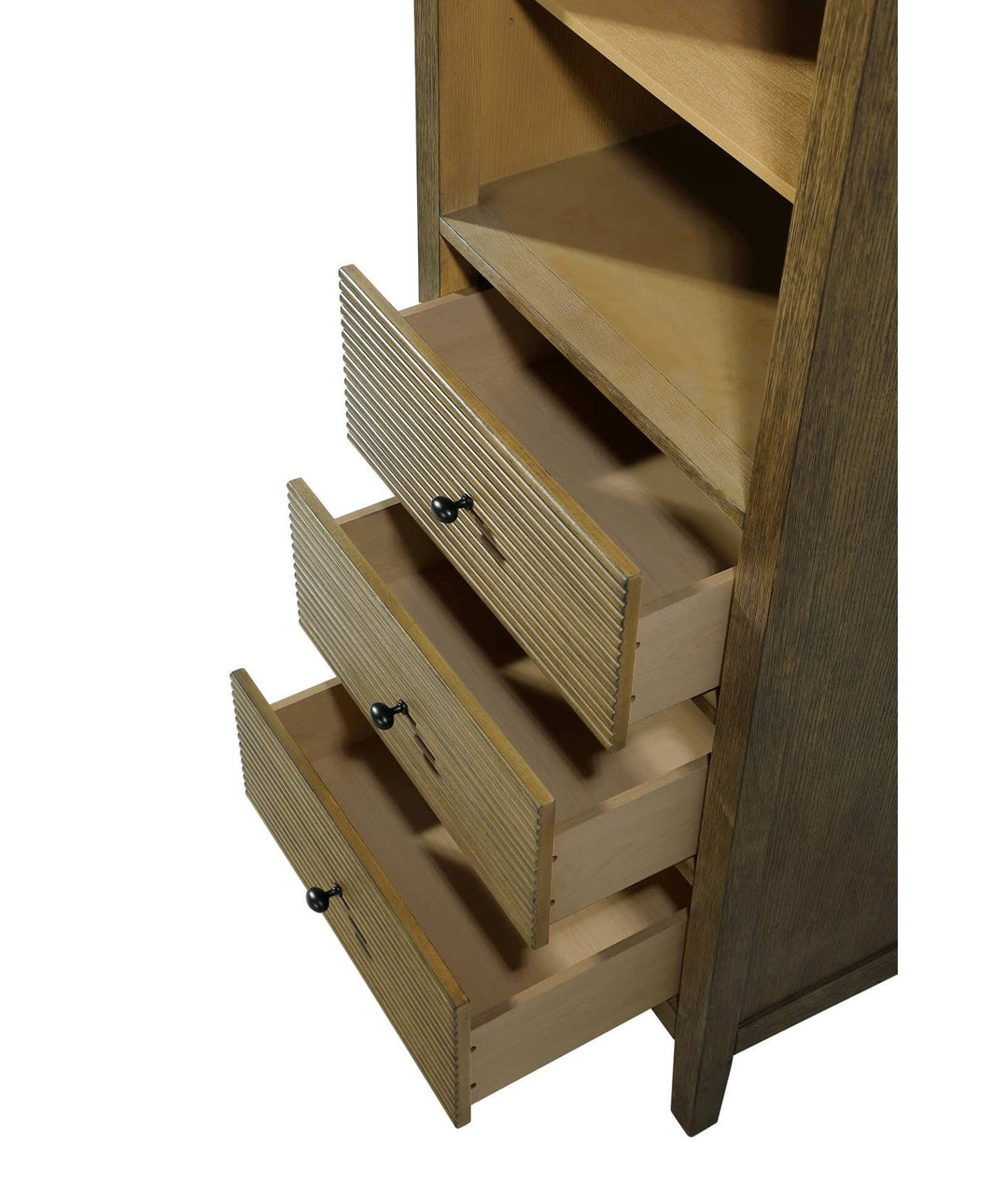 24 Inch Open Shelving Bath Storage Cabinet In Hazel Oak