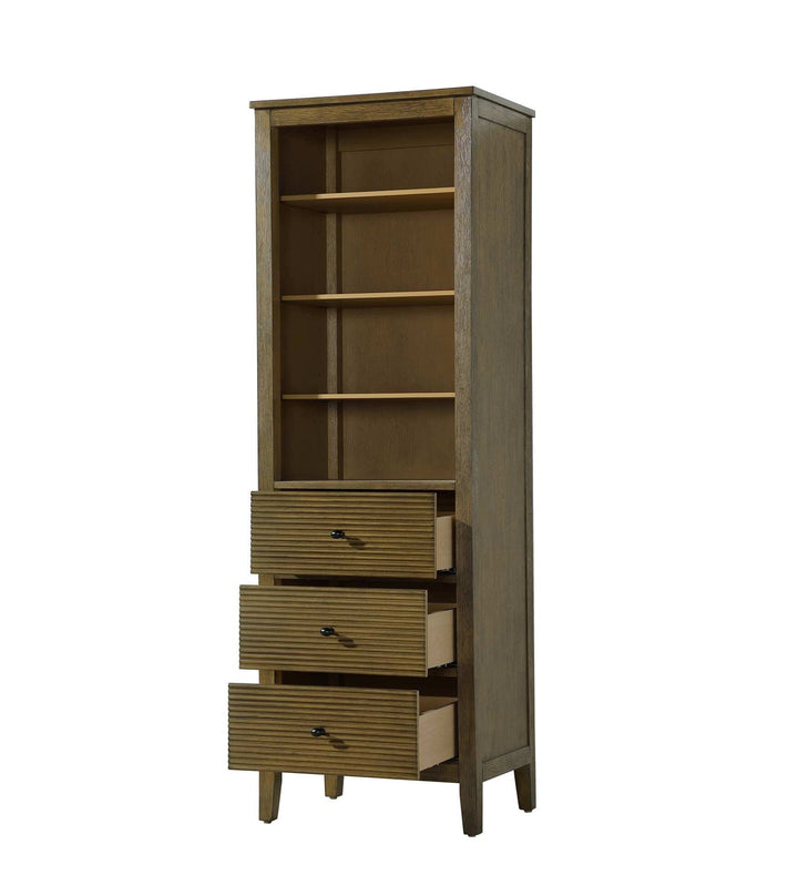 24 Inch Open Shelving Bath Storage Cabinet In Hazel Oak